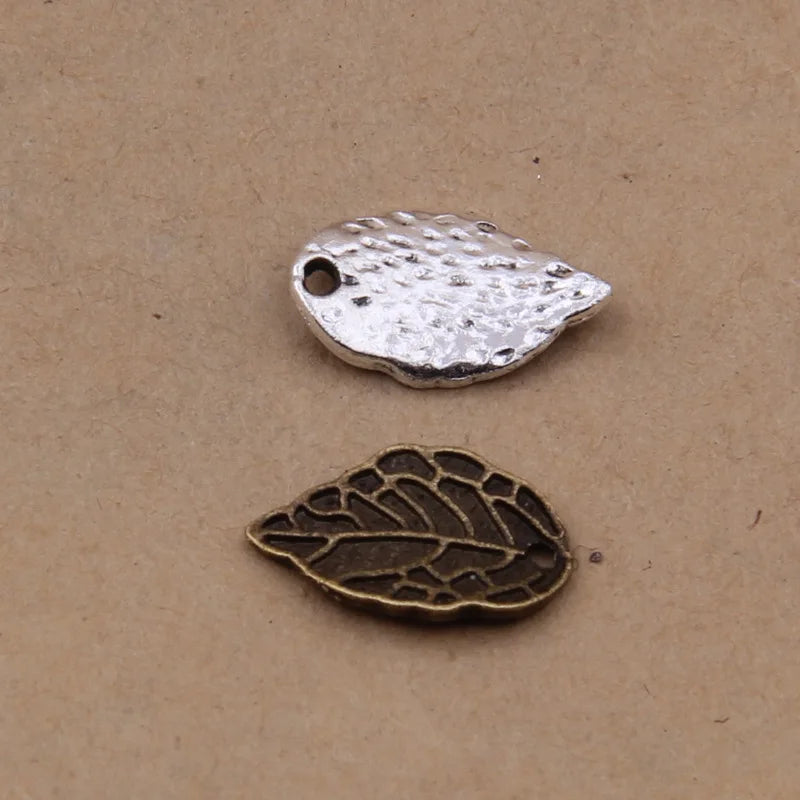 100pcs Vintage Leaf Charm Jewelry Making For DIY