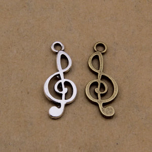 100pcs Vintage Musical Notes Charm for DIY Jewelry Accessories