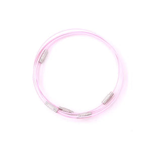 100pcs Stainless Steel Wire 9 inch Bracelet Cord Keychain Circle Rope