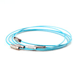 100pcs Stainless Steel Wire 9 inch Bracelet Cord Keychain Circle Rope