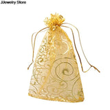 100pcs/pack Organza Wedding Christmas Gift Bags 12x9cm