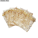 100pcs/pack Organza Wedding Christmas Gift Bags 12x9cm