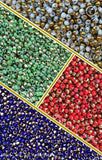 Blue Gilded Czech Glass Seed Beads DIY Jewelry 200pcs