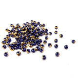 Blue Gilded Czech Glass Seed Beads DIY Jewelry 200pcs