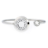 20mm Flower Aroma Locket Stainless Steel Bangle Bracelet