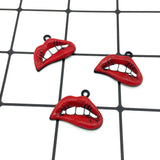 20pcs DIY Enamels Big Lips Alloy Pendant Bracelet Necklace