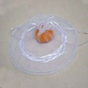20pcs Round Drawstring Organza Bags Wedding Gift Pouches
