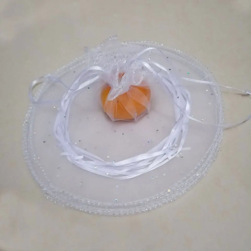 20pcs Round Drawstring Organza Bags Wedding Gift Pouches