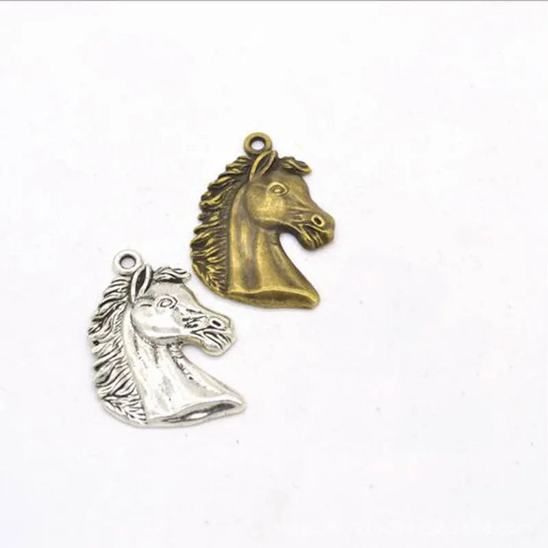 20pcs Vintage Horse Head Alloy Charms for DIY Bracelet Necklace Jewelry