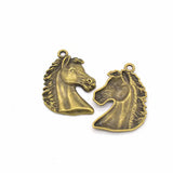 20pcs Vintage Horse Head Alloy Charms for DIY Bracelet Necklace Jewelry