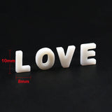 Natural Mother Of Pearl Shell Beads Initial Letter For DIY Jewelry