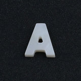 Natural Mother Of Pearl Shell Beads Initial Letter For DIY Jewelry