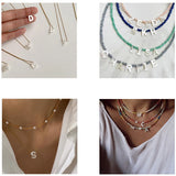 Natural Mother Of Pearl Shell Beads Initial Letter For DIY Jewelry
