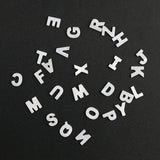 Natural Mother Of Pearl Shell Beads Initial Letter For DIY Jewelry