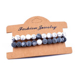 2pcs/set Couples Distance Bracelet Natural Stone Beaded Bracelet Men Women Gift