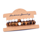 2pcs/set Couples Distance Bracelet Natural Stone Beaded Bracelet Men Women Gift