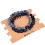 2pcs/set Couples Distance Bracelet Natural Stone Beaded Bracelet Men Women Gift