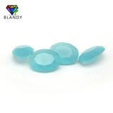 Milky Green Glass Stone Synthetic Beads 2x3-13x18mm Oval Shape Loose DIY Jewelry