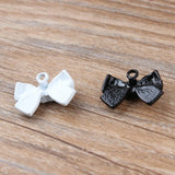 30 pcs High Enamels Charms Gift Bow Alloy Pendant DIY Craft