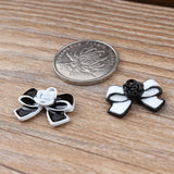 30 pcs High Enamels Charms Gift Bow Alloy Pendant DIY Craft