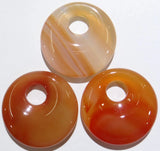 30mm Amethyst Quartz Crystal Donut Pendant For DIY Jewelry Making 6pcs