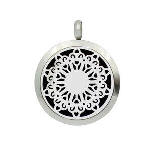 30mm Stainless Steel Aromatherapy Oil Locket Necklace