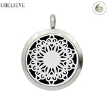 30mm Stainless Steel Aromatherapy Oil Locket Necklace