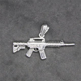 316L Stainless Steel AK47 Gun Pendant Necklace