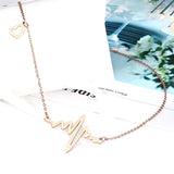 316L Stainless Steel Stethoscope Heartbeat Necklace Women Girl Pendant