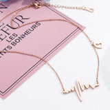 316L Stainless Steel Stethoscope Heartbeat Necklace Women Girl Pendant