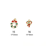 40pcs Christmas Series Alloy Pendant Bracelet Necklace DIY Enamel Charms