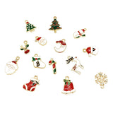 40pcs Christmas Series Alloy Pendant Bracelet Necklace DIY Enamel Charms