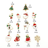 40pcs Christmas Series Alloy Pendant Bracelet Necklace DIY Enamel Charms