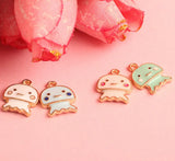 40pcs Jellyfish Enamel Charms for Bracelet Necklace DIY Craft
