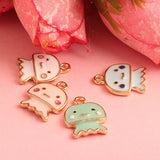 40pcs Jellyfish Enamel Charms for Bracelet Necklace DIY Craft