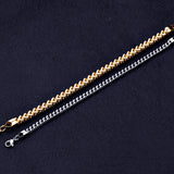 Titanium Steel Front Back Chain Bracelet & Bangles Men's Stainless Steel Jewelry