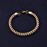 Titanium Steel Front Back Chain Bracelet & Bangles Men's Stainless Steel Jewelry