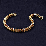 Titanium Steel Front Back Chain Bracelet & Bangles Men's Stainless Steel Jewelry