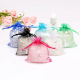 50 Pcs Butterfly Organza Bags Drawstring Wedding Gift Jewelry Pouches