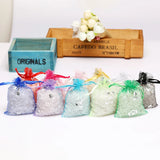 50 Pcs Butterfly Organza Bags Drawstring Wedding Gift Jewelry Pouches