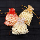 50Pcs 9x12cm Organza Bags Snowflake Jewelry Packaging Wedding Gift