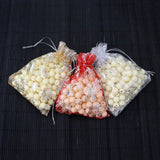 50Pcs 9x12cm Organza Bags Snowflake Jewelry Packaging Wedding Gift