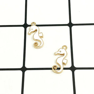 50pcs Seahorse Alloy Charms High Enamel DIY Jewelry Gift