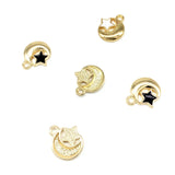 60pcs High Enamels Charms Moon Alloy Pendant Bracelet Necklace DIY Crafts