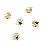 60pcs High Enamels Charms Moon Alloy Pendant Bracelet Necklace DIY Crafts