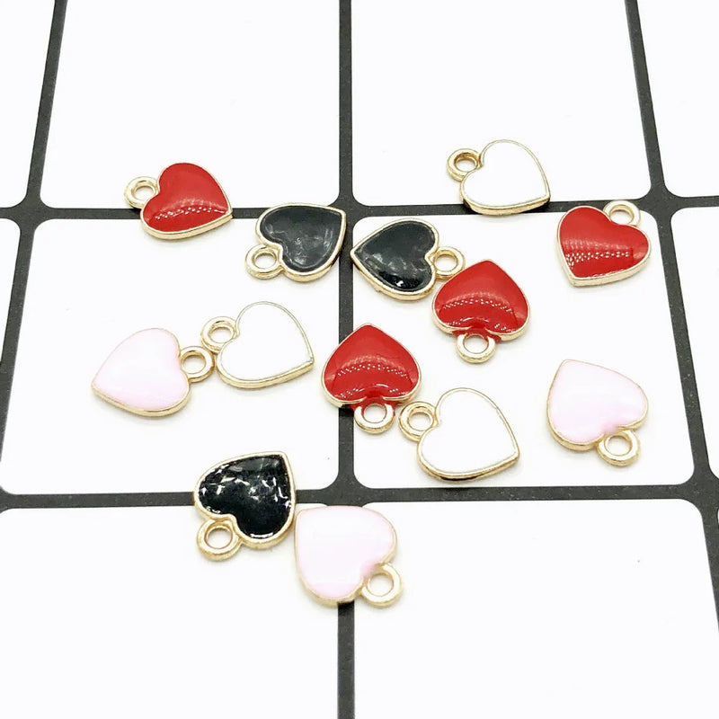 60pcs Enamel Charms Peach Alloy Pendant DIY Crafts