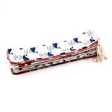 10pcs Lovely Whale Pattern Drawstrings Cotton Bags for DIY Spoons Combs