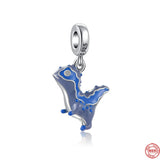 925 Silver Dinosaur Crocodile Giraffe Charm Bead Pendant Fit Bracelet