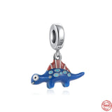 925 Silver Dinosaur Crocodile Giraffe Charm Bead Pendant Fit Bracelet