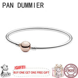 925 Silver Round Button Head Classic Bracelet for Women